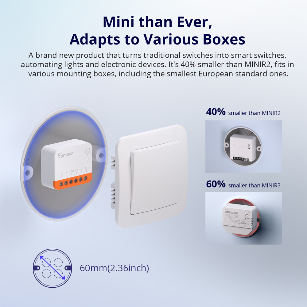 SONOFF MINIR4 Extreme Wi-Fi Sm - Sonoff Basic Switch recension och pris